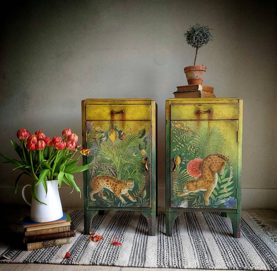 SOLD SOLD SOLD Upcycled Vintage Lebus Bedside Tables Etsy UK