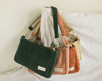 Eco-friendly shoulder Bag | Hemp Shoulder Bag | Natural Purse Handbag
