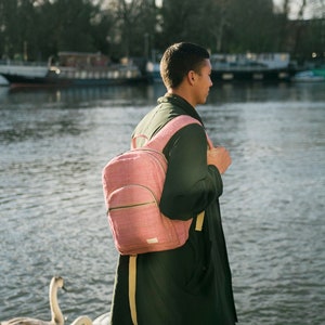 Sac à dos en chanvre fait main | Naturel, simple et durable | Sac végétalien respectueux de l'environnement pour un usage quotidien