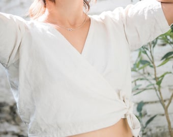 Eco friendly Hemp undyed wrap top | Natural