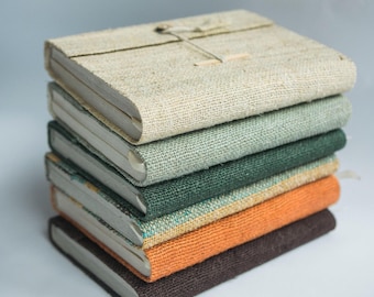 Handgemachtes A5 blanko Journal | Umweltfreundliches, Veganes Notizbuch | Recyclingpapier