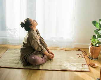 Umweltfreundliche Hanf Yogamatte | Nachhaltige handgemachte natürliche Hanf-Baumwollmatte