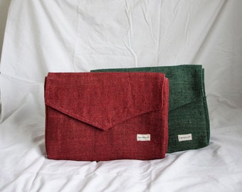 Eco-Friendly Hemp Laptop Sleeve Case, Hemp Laptop Cover in 12"- 13"inch