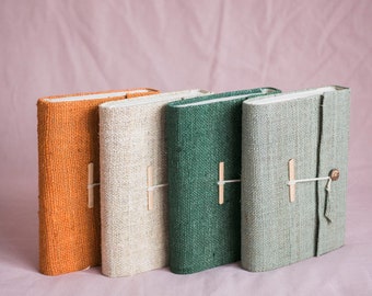 Handgemachtes A5 blanko Journal | Umweltfreundliches, Veganes Notizbuch | Recyclingpapier