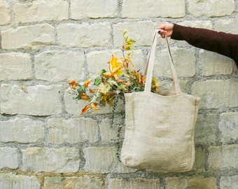 Handgefertigte große Einkaufstasche aus Hanf und Baumwolle | Umweltfreundlicher, geräumiger Strandmarkttasche