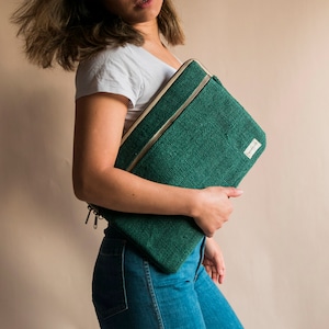 Eco-Friendly Hemp Laptop Sleeve Case, Hemp Laptop Cover in 13" & 15"