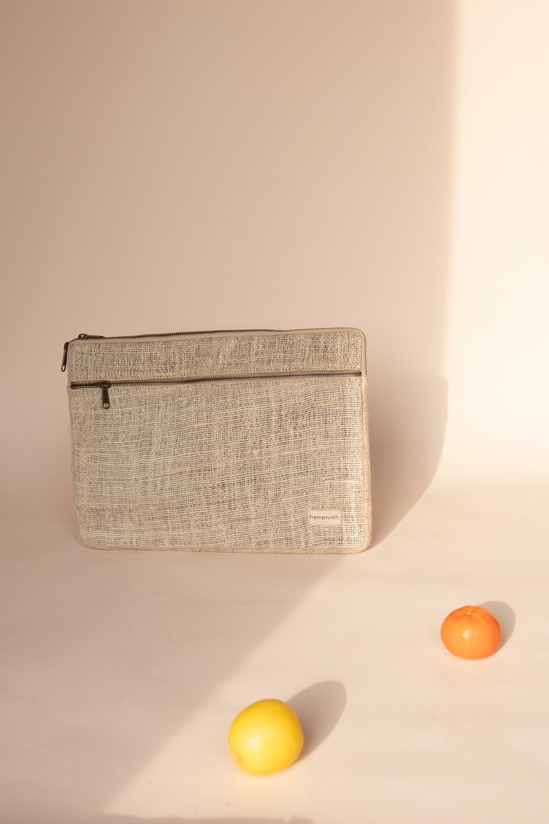 Eco-Friendly Hemp Laptop Sleeve Case, Hemp Laptop Cover in 13 & 15 image 5