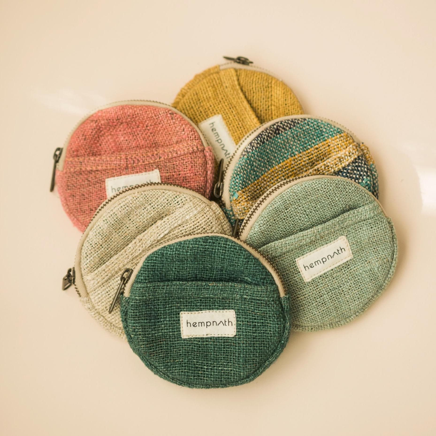 Eco-Friendly Hemp Coin Purse: Handmade Vegan Mini Wallet