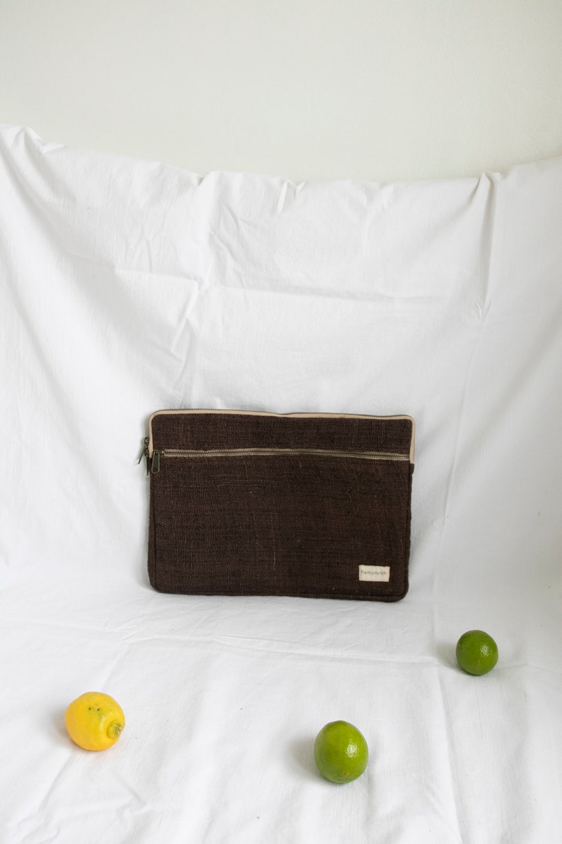 Eco-Friendly Hemp Laptop Sleeve Case, Hemp Laptop Cover in 13 & 15 image 8