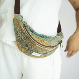 Eco-Friendly Hemp Fanny Pack, Hemp Waist Bag, Festival Fanny Pack, Hippie Boho Bum Bag | Hemp Rave Bag