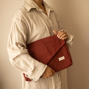 Eco-Friendly Hemp Laptop Sleeve Case | Handmade Laptop Cover in 13&quot;- 14&quot;inch