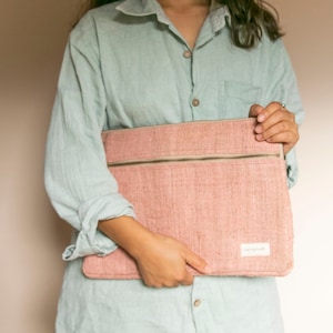 Eco-Friendly Hemp Laptop Sleeve Case, Hemp Laptop Cover in 13 & 15 image 2