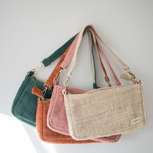 Bandoulière écologique | Sac à bandoulière en chanvre | Sac à main naturel