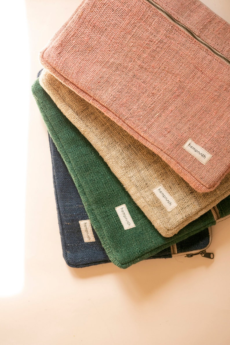 Eco-Friendly Hemp Laptop Sleeve Case, Hemp Laptop Cover in 13 & 15 image 3