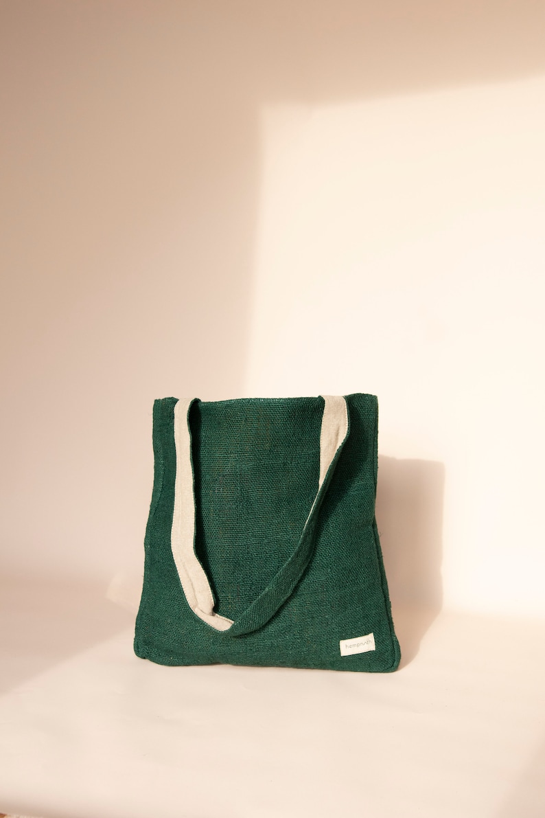 Eco-friendly Green tote bag with a spacious size and comfortable handle