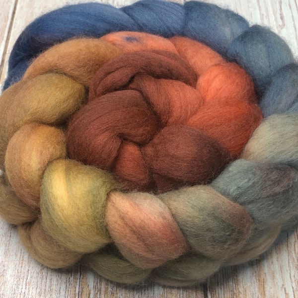 Laine teinte à la main-tresse mérinos coloris Sunset 101 gr