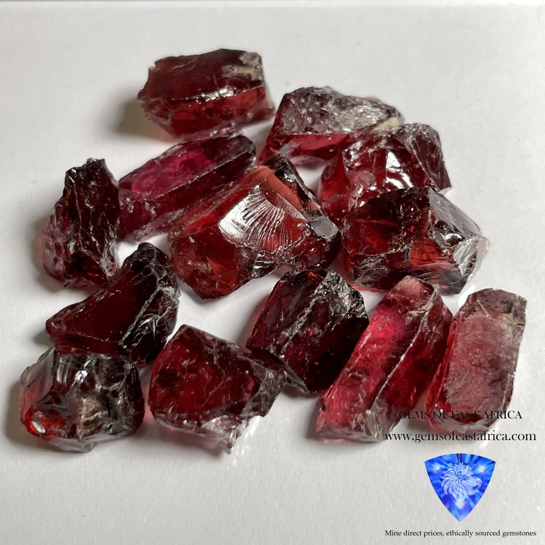78.43ct 15.68gm Umba Garnet Lot 4.79ct 8.69ct EYE CLEAN Tanzania