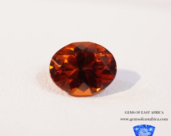 0.99ct Spessartite Garnet, Tanzania, Unheated Untreated Natural Genuine Gemstones, by Gems Of East Africa, London UK