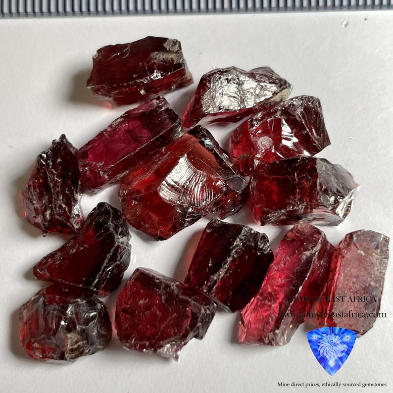 78.43ct 15.68gm Umba Garnet Lot 4.79ct 8.69ct EYE CLEAN Tanzania
