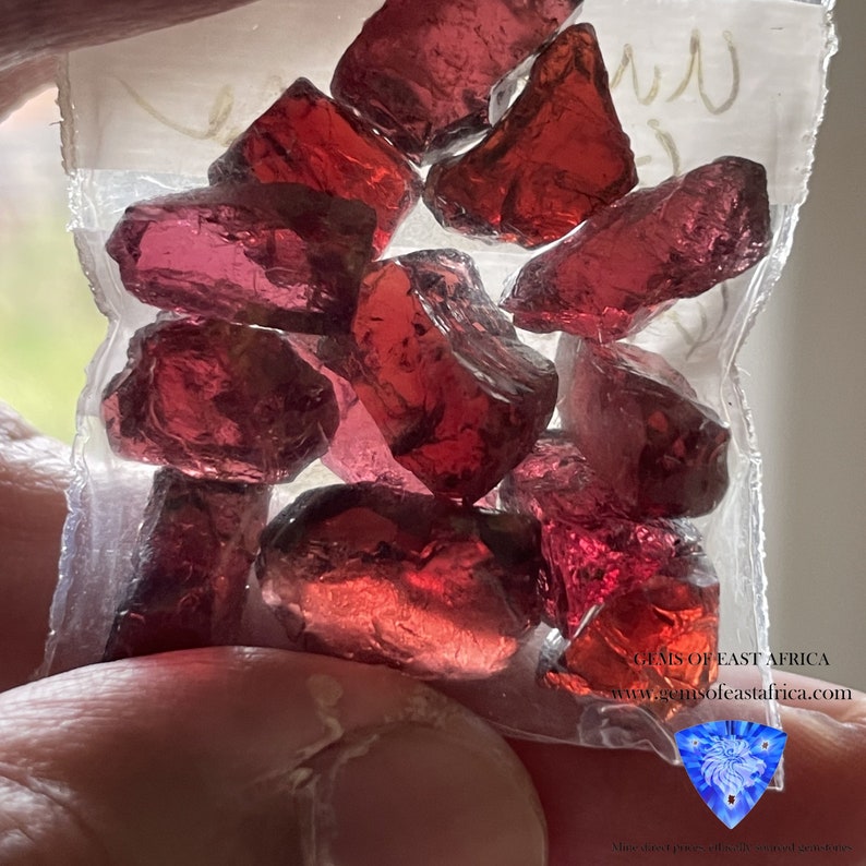 78.43ct 15.68gm Umba Garnet Lot 4.79ct 8.69ct EYE CLEAN Tanzania