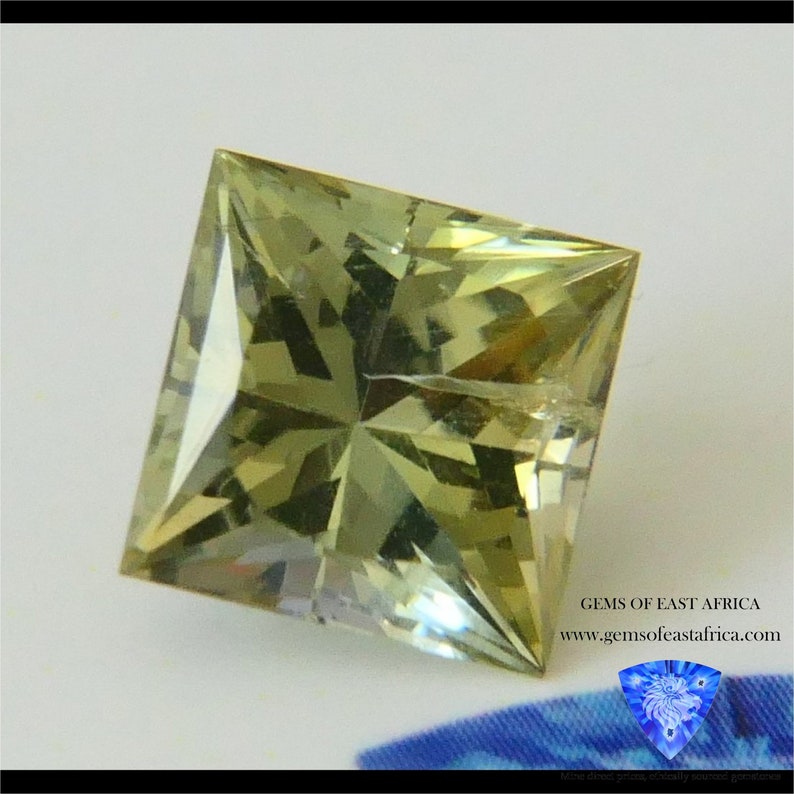2.60ct Fancy Tanzanite Princess Cut Untreated Unheated Natural Gemstones Included Tanzania