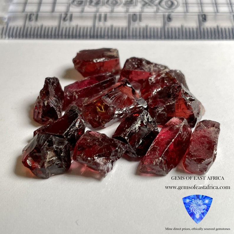 78.43ct 15.68gm Umba Garnet Lot 4.79ct 8.69ct EYE CLEAN Tanzania