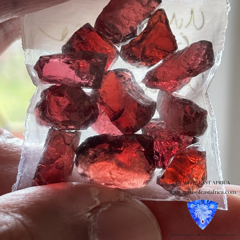 78.43ct 15.68gm Umba Garnet Lot 4.79ct 8.69ct EYE CLEAN Tanzania