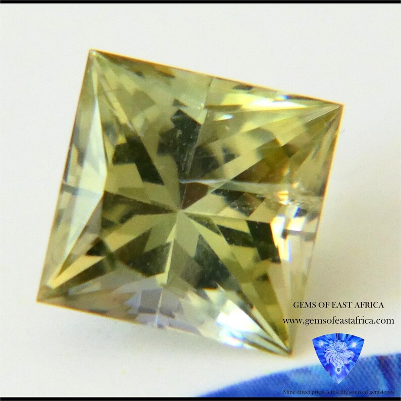 2.60ct Fancy Tanzanite Princess Cut Untreated Unheated Natural Gemstones Included Tanzania