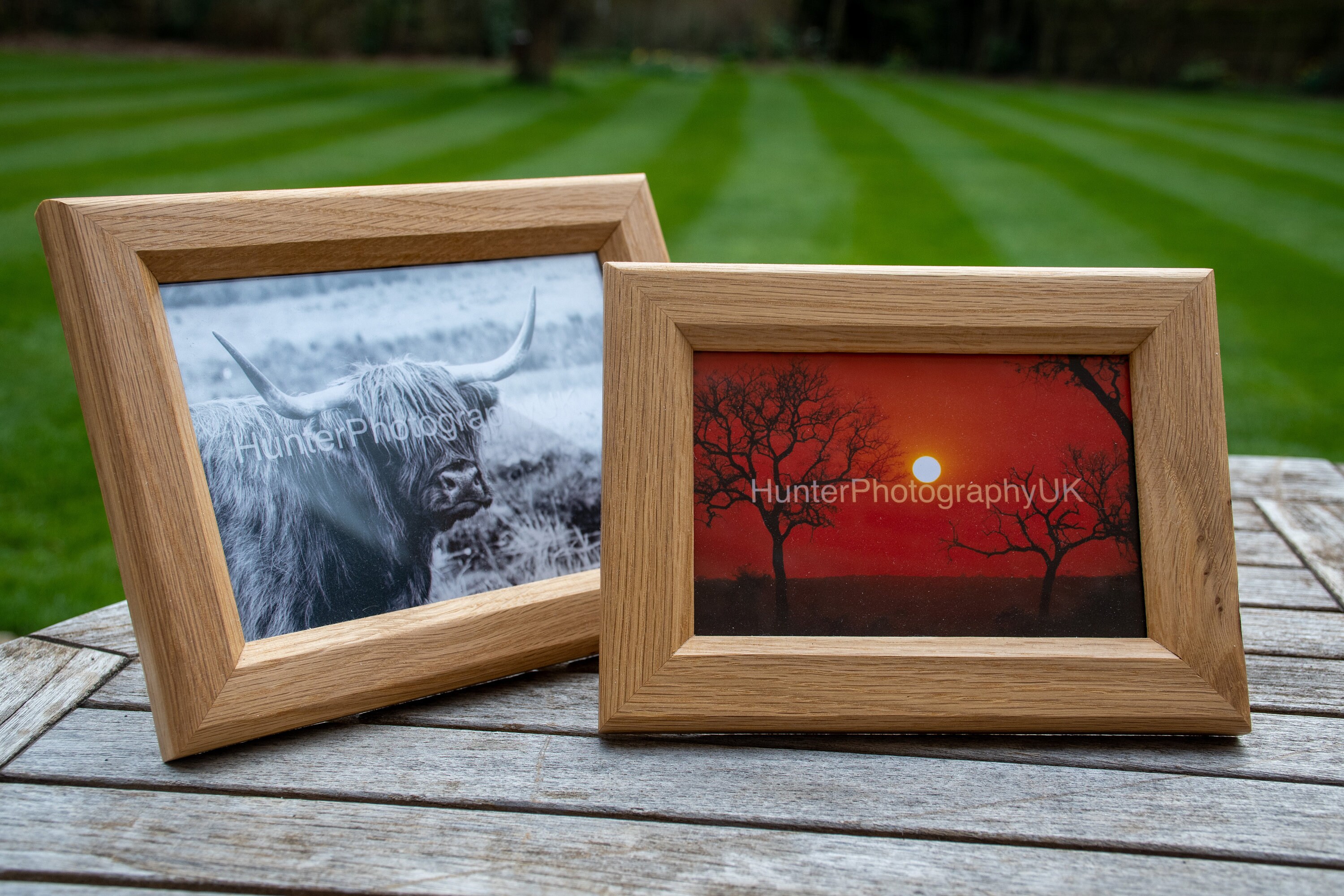 Oak Picture Frame with Chamfer Handmade in England Solid Etsy