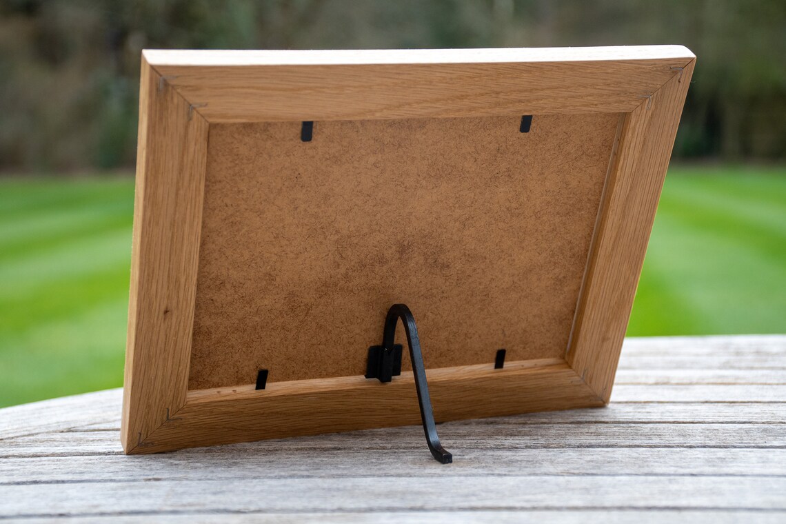 Oak Picture Frame with Chamfer Handmade in England Solid Etsy