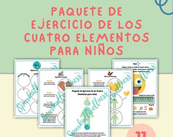 Paquete de Ejercicio de los Cuatro Elementos para Niños