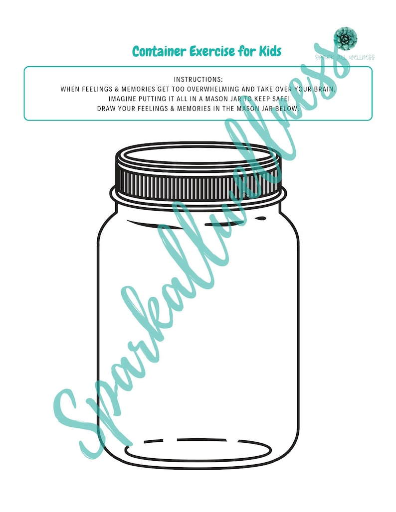 EMDR Mason Jar Container Worksheet - Etsy
