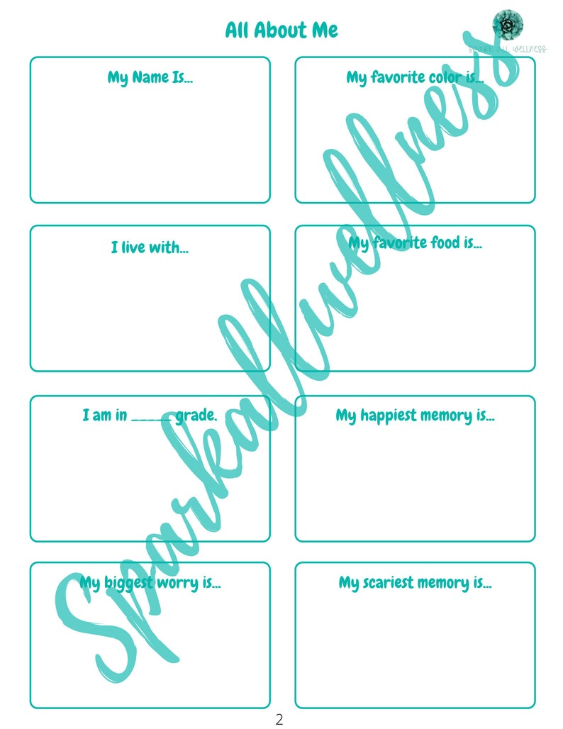 EMDR Mini Workbook for Kids | Etsy