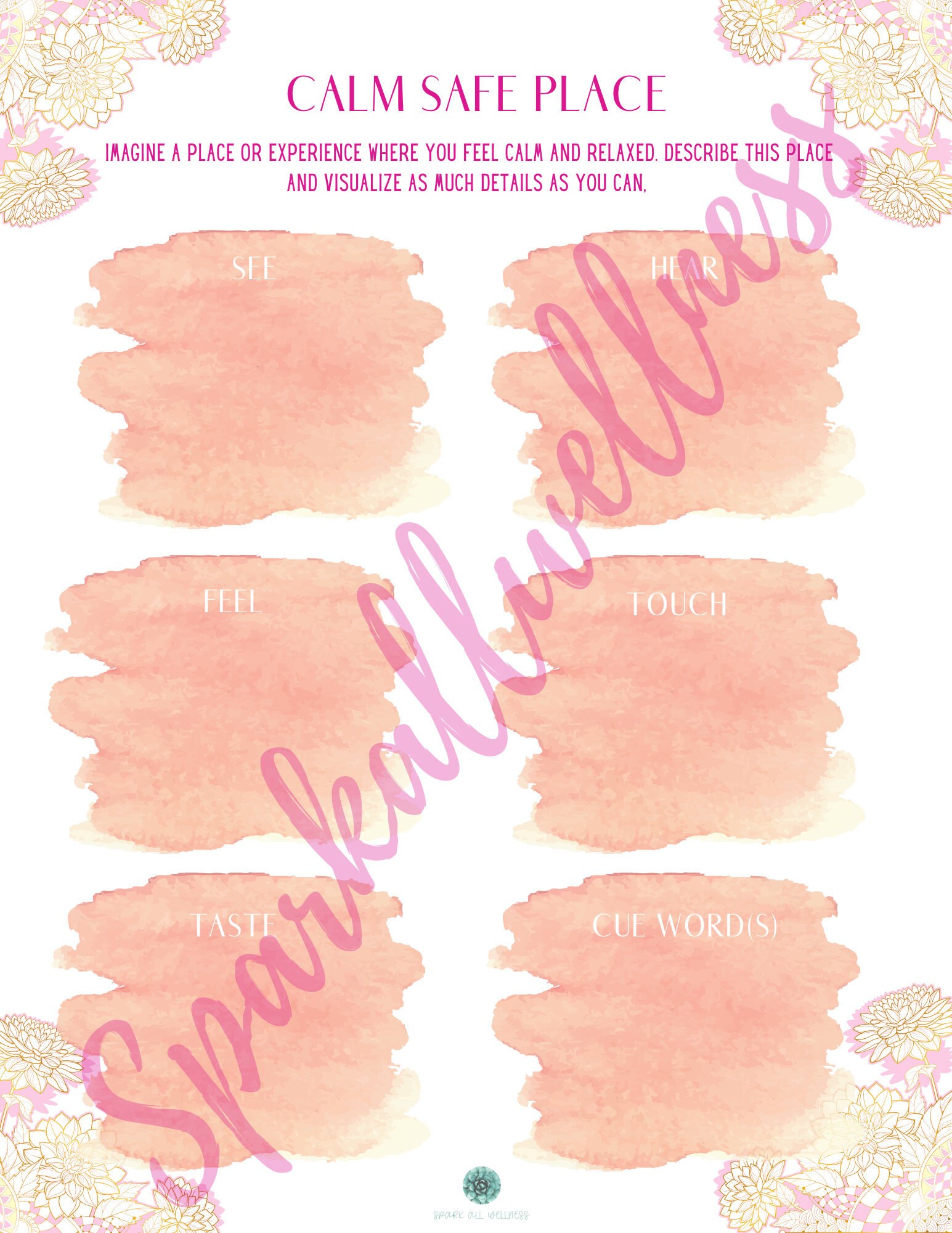 EMDR Pink Dahlia ThemeBundle for Adolescents & Adults | Etsy