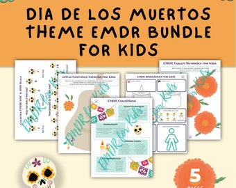 Día de Muertos Themed EMDR Worksheet Bundle for Kids