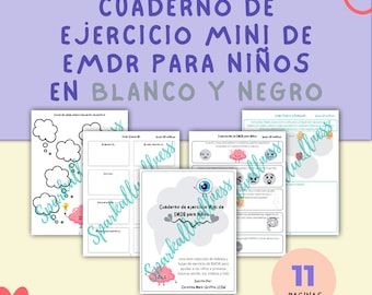 Cuaderno de Ejercicio Mini de EMDR para Niños en Blanco y Negro