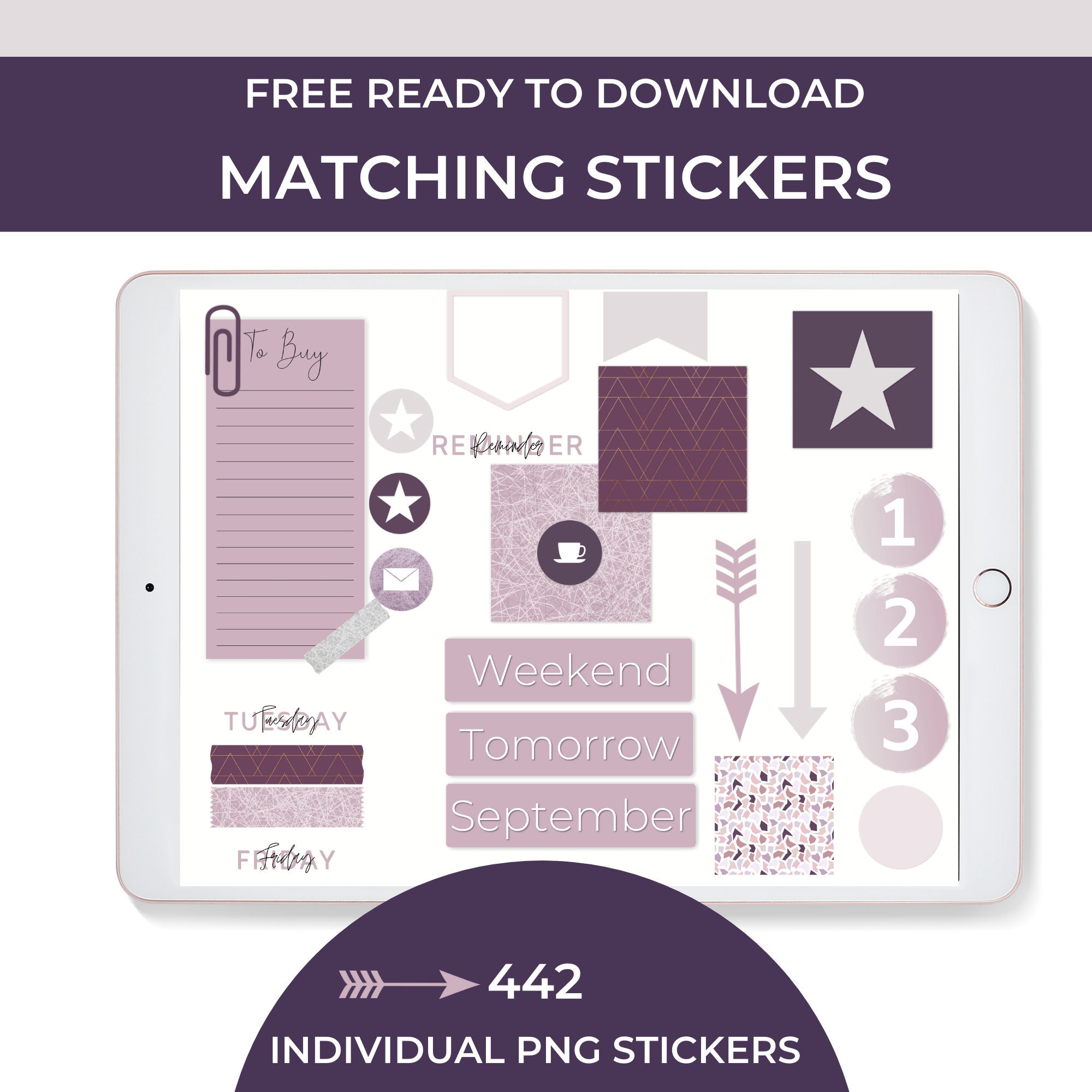 Clickable Undated Digital Planner Download, Landscape Digital Planner