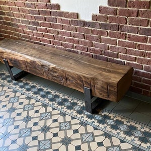 Oak beam bench rustic - only on order