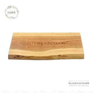 Small Live Edge Cutting Board, Customized Hardwood, Cherry, Rustic Centrepiece, Engraved Artisan Boards, Home Products
