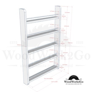 Spice Rack 2-5 Shelf Wall Mountable Kitchen Storage image 2