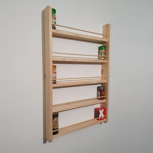 Spice Rack 2-5 Shelf Wall Mountable Kitchen Storage image 1