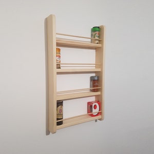 Spice Rack 2-5 Shelf Wall Mountable Kitchen Storage image 3