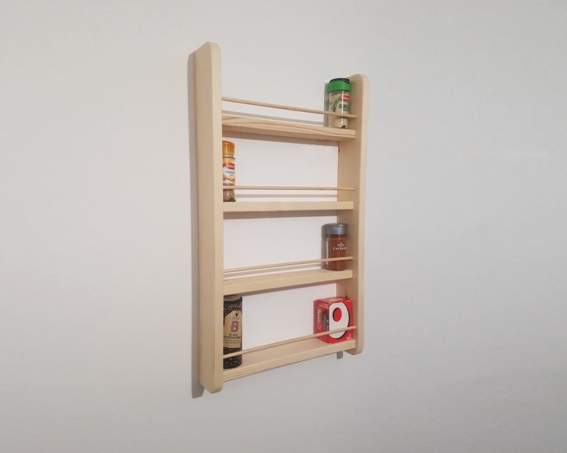 Spice Rack 2-5 Shelf Wall Mountable Kitchen Storage image 3