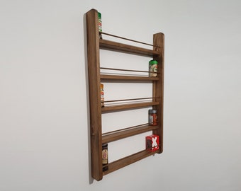 Spice Rack Rustic 2-5 Shelf Wall Mountable Kitchen Storage