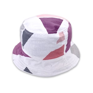 Reversible bucket hat, retro bucket hat, 90s bucket hat, upcycled, festival bucket hat, black bucket hat, white bucket hat, rave bucket hat
