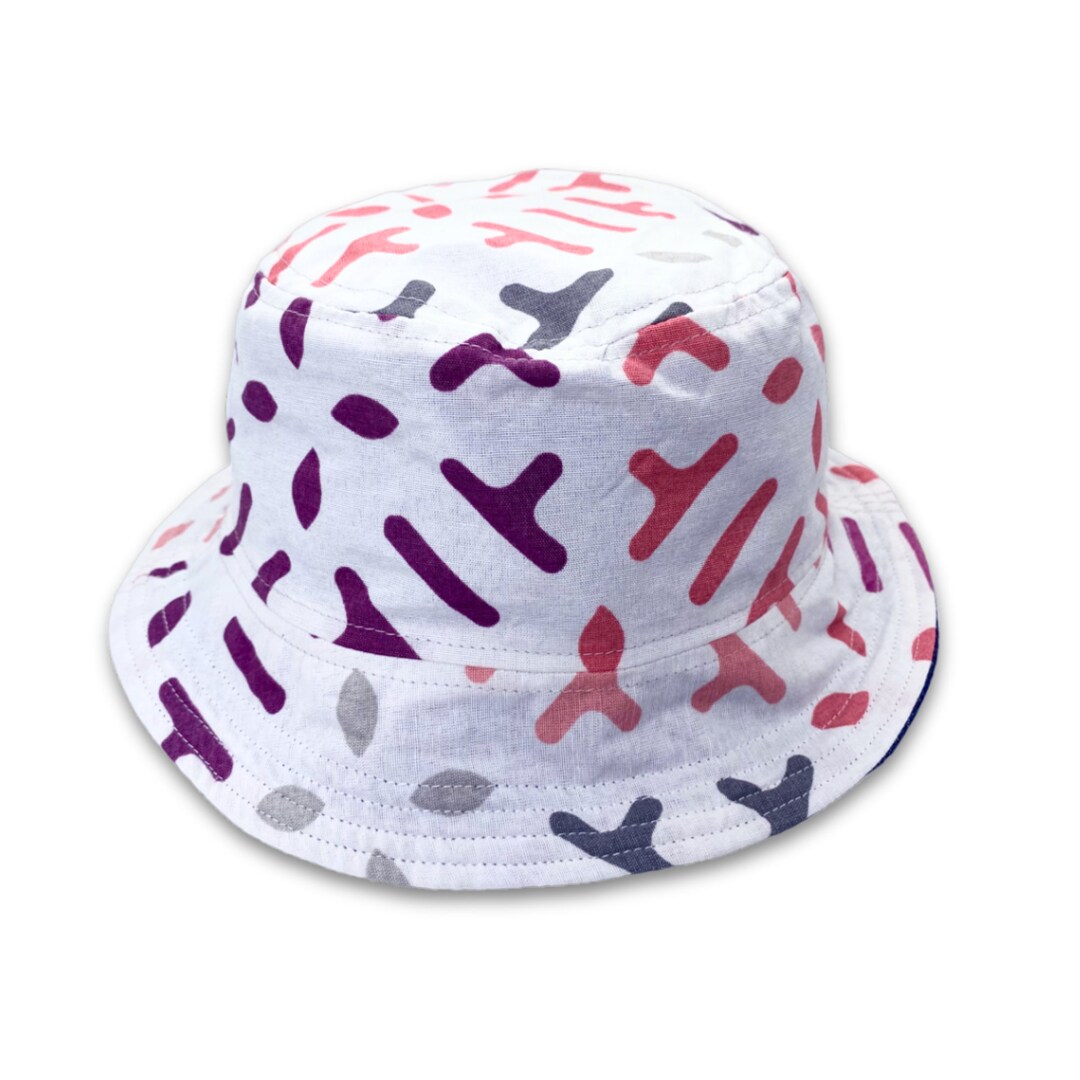 Reversible Bucket Hat, 90s Bucket Hat, 90s Print Bucket Hat, Upcycled