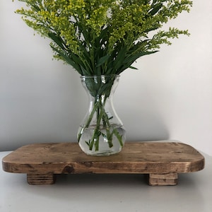 Rustic Wood Riser | Farmhouse Wood Riser | Wood Pedestal | Plant Stand | Tabletop Riser | Candle Stand | Housewarming Gift | Wood Riser