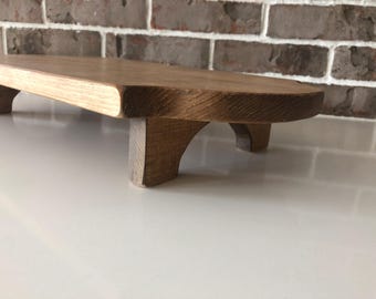 Wood Pedestal/Tabletop Riser/Display Stand/Wood Tray/Housewarming Gift/Kitchen Tray/Wood Stand/Plant Stand/Farmhouse Riser