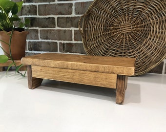Rustic Wood Riser | Farmhouse Style Riser | Candle Stand | Wood Soap Stand