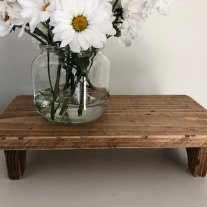 Rustic Wood Riser | Farmhouse Style Riser | Tabletop Riser | Plant Stand | Wood Stand